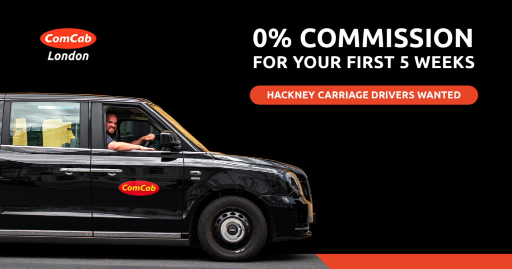 0% Commission for Hackney Carriage Drivers in London | ComCab London